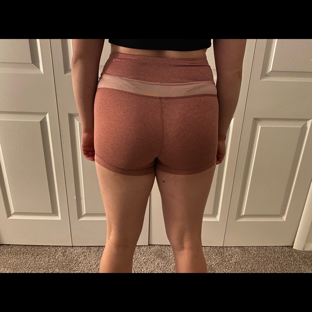 Pink workout shorts